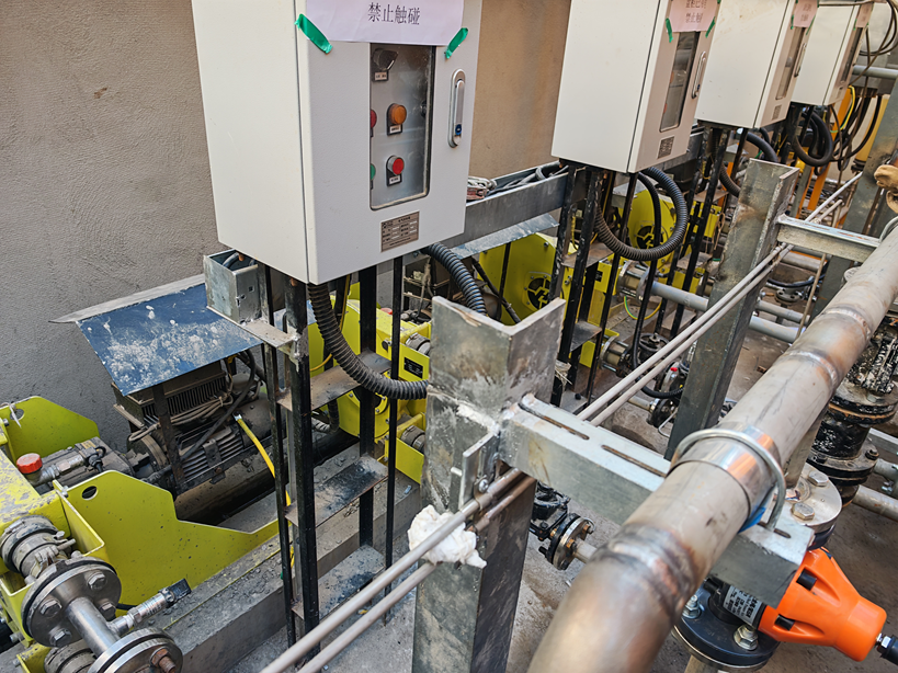 Hose pumps for lime slurry transfer in a power plant have been successfully shipped.